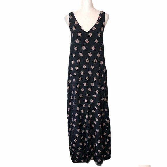 GAP Size S Black Maxi Dress Sleeveless Twist Back - Picture 2 of 8